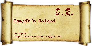 Damján Roland névjegykártya